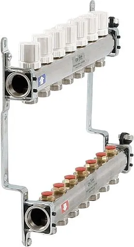 Группа коллекторная распределительная 7 отводов 1&quot;в/в x ¾&quot;ек Uni-fitt 451I4307