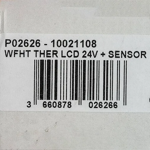 Проводной комнатный терморегулятор НО/НЗ 24В WATTS WFHT-LCD SEN белый 10021108