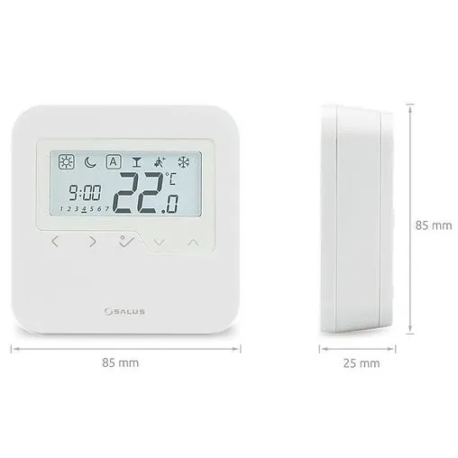 Проводной комнатный терморегулятор НО/НЗ 230В Salus EXPERT HTR белый HTRP230(50)