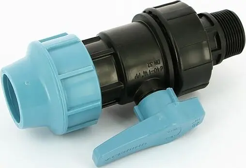 Кран шаровый с переходом на пнд трубу 25мм x ¾&quot;н Unidelta 1072025003001