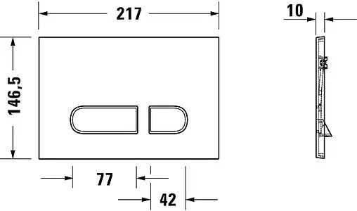 Комплект 5 в 1 Duravit D-Neo Set_D-Neo_чёрный с кнопкой WD5001031 черный матовый
