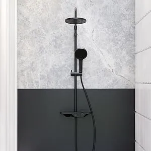 Душевая система со смесителем для душа Damixa Apollo чёрный матовый 947730300, 4