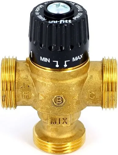 Трехходовой термостатический смесительный клапан 1&quot; +30...+65°С Kvs 1.8 Uni-Fitt 353G2240