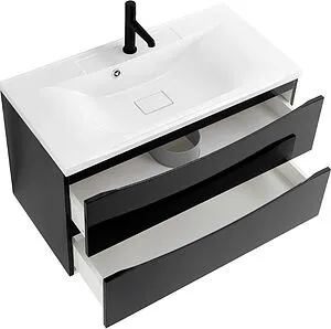 Тумба-умывальник подвесная BelBagno MARINO 110 Nero Lucido MARINO-1100-2C-SO-NL-P+BB1100/450-LV-MR-PR Тумба-умывальник подвесная BelBagno MARINO 110 Nero Lucido MARINO-1100-2C-SO-NL-P+BB1100/450-LV-MR-PR, 5