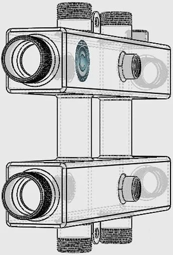 Коллектор распределительный 3 контура 1¼&quot;н x 1&quot;н Север-КМ3 1925021