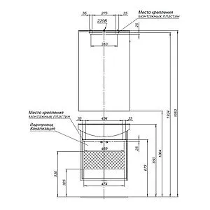 Зеркало с подсветкой Aquanet Грейс 60 дуб кантербери 00198370 Зеркало с подсветкой Aquanet Грейс 60 дуб кантербери 00198370, 3