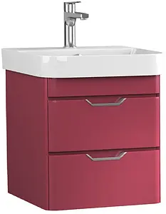 Тумба-умывальник подвесная ISVEA Fonte 48 красный 21SQS105048I+10SQ50048SV, 1