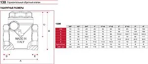 Клапан обратный поворотный 2"в x 2"в Itap Clapet 1300200M Клапан обратный поворотный 2"в x 2"в Itap Clapet 1300200M, 2
