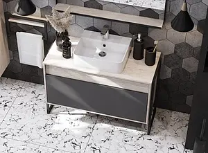 Тумба-умывальник подвесная Aquaton Лофт Урбан 100 графит/орегон 1A2477K0LQX60, 3