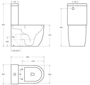 Чаша унитаза BelBagno Sfera-R белый BB2141CPR/SC Чаша унитаза BelBagno Sfera-R белый BB2141CPR/SC, 2