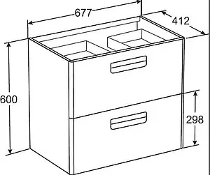 Тумба под умывальник подвесная Roca Gap 70 фиолетовый ZRU9302741 Тумба под умывальник подвесная Roca Gap 70 фиолетовый ZRU9302741, 2