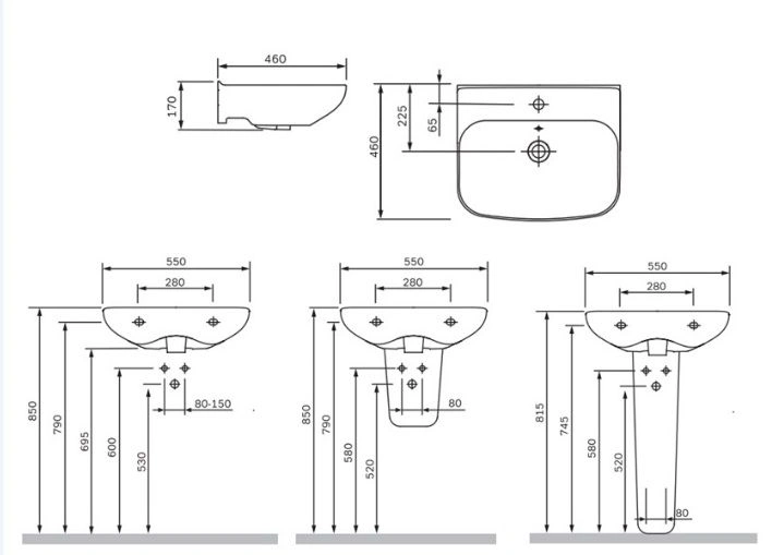Раковина Am.Pm Like 55 белый C804221WH