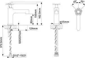 Смеситель для раковины BelBagno Roso хром/красный ROS-LVM-CRM Смеситель для раковины BelBagno Roso хром/красный ROS-LVM-CRM, 2