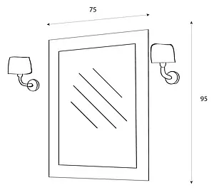Зеркало Cezares Azalea 75 Bianco Patinato AZALEA.BP, 3