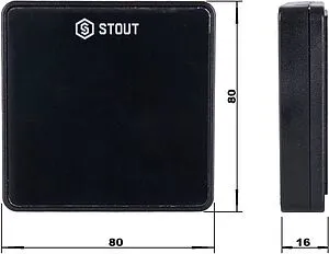 Беспроводной датчик температуры пола Stout C-8f черный STE-0101-008008, 2