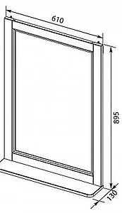 Зеркало Aquanet Бостон М 60 белый 00209675 Зеркало Aquanet Бостон М 60 белый 00209675, 2