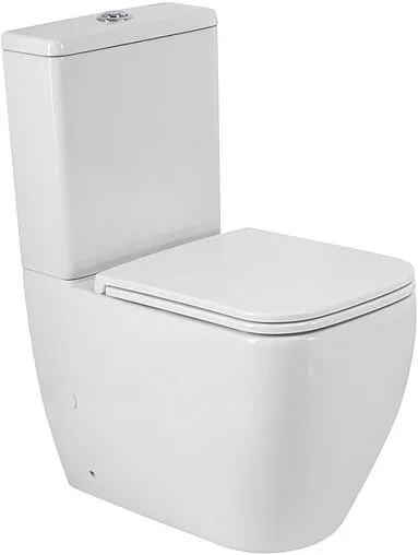 Унитаз-компакт безободковый BelBagno Luce Tornado белый BB2197CP-TOR/SC+BB2197T