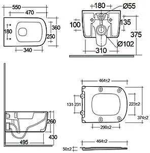 Унитаз подвесной безободковый Kludi Resa S белый 27WCSET43 Унитаз подвесной безободковый Kludi Resa S белый 27WCSET43, 2