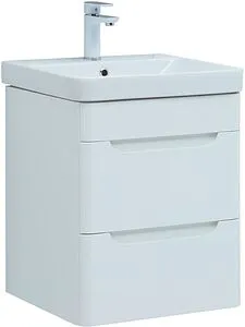 Тумба-умывальник подвесная Aquanet София 50 белый глянец 00274171+11050-KL, 1