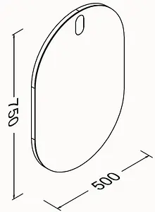 Зеркало с подсветкой ISVEA Supra 50 25CV4000050I Зеркало с подсветкой ISVEA Supra 50 25CV4000050I, 2