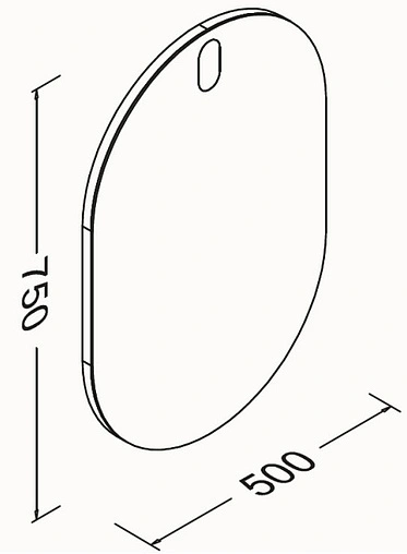 Зеркало с подсветкой ISVEA Supra 50 25CV4000050I Зеркало с подсветкой ISVEA Supra 50 25CV4000050I
