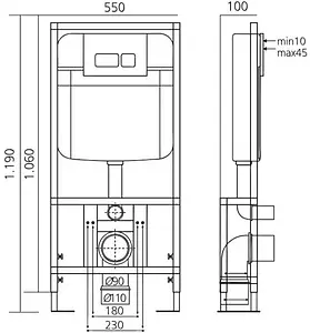 Инсталляция для подвесного унитаза Toni Arti TA-01 Инсталляция для подвесного унитаза Toni Arti TA-01, 2