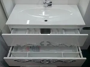 Тумба-умывальник подвесная Clarberg Due Amanti Т10/W 100 белый DUE0110W+DUER8CR+El.10.04.D Тумба-умывальник подвесная Clarberg Due Amanti Т10/W 100 белый DUE0110W+DUER8CR+El.10.04.D, 3