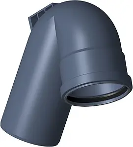 Сифон для напольного унитаза бесшумный D=110мм Угол 45° Poloplast POLO-KAL NG P2145 Сифон для напольного унитаза бесшумный D=110мм Угол 45° Poloplast POLO-KAL NG P2145, 1