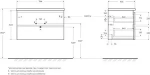Тумба-умывальник подвесная BelBagno ALBANO 80 Rovere Vintage Bianco ALBANO-800-2C-SO-RVB+, 2