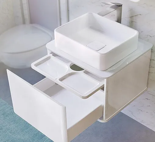 Тумба под умывальник подвесная Jorno Pastel 58 белый жемчуг Pas.01.58/P/W