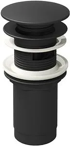 Выпуск автоматический для раковины с переливом Ravak Runway чёрный матовый X01748, 1