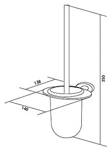 Ёршик для унитаза Am.Pm Awe хром A1533300, 2