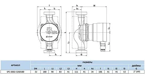 Насос циркуляционный Stout Mini 32/60-180 SPC-0002-3260180