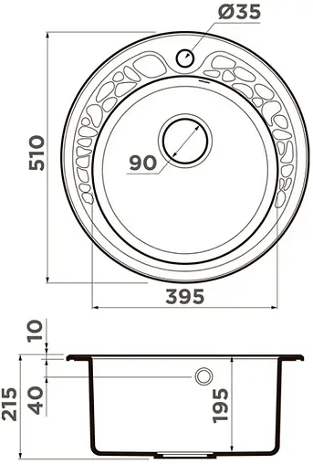 Мойка кухонная Omoikiri Tovada 51-GR leningrad grey 4993367