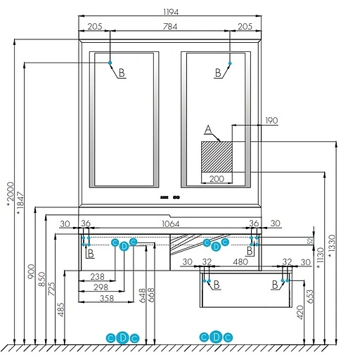 Зеркало с подсветкой Aquaton Сакура 120 1A249702SKW80