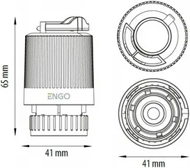 Сервопривод электротермический НЗ 230В М28 x 1.5 ENGO ACTUATOR E28NC-230 Сервопривод электротермический НЗ 230В М28 x 1.5 ENGO ACTUATOR E28NC-230, 2
