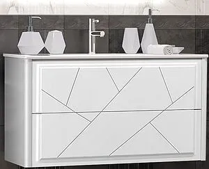 Тумба-умывальник подвесной Opadiris Луиджи 90 белый матовый 00-00005939+050400-u-01 Тумба-умывальник подвесной Opadiris Луиджи 90 белый матовый 00-00005939+050400-u-01, 1