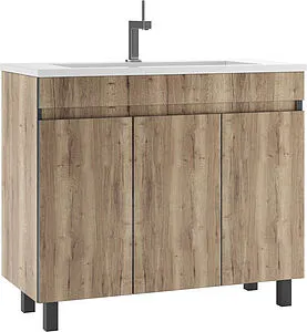 Тумба-умывальник напольный Домино Dolche 100 дуб галифакс табак DD5402T+4627173210447 Тумба-умывальник напольный Домино Dolche 100 дуб галифакс табак DD5402T+4627173210447, 1