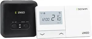 Беспроводной комнатный терморегулятор Wi-Fi ENGO белый/черный E901-WIFI Беспроводной комнатный терморегулятор Wi-Fi ENGO белый/черный E901-WIFI, 5