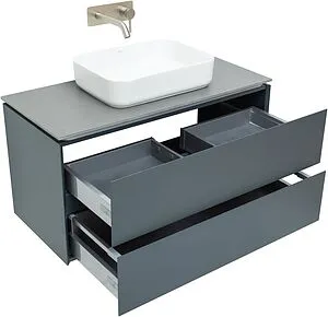 Тумба-умывальник подвесная Allen Brau Infinity 100 антрацит 1.21003.AM+ Тумба-умывальник подвесная Allen Brau Infinity 100 антрацит 1.21003.AM+, 4