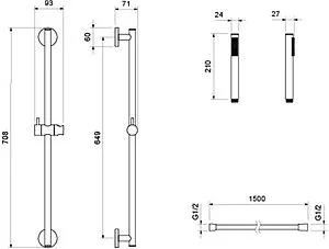 Душевая стойка Aquatek Европа чёрный матовый AQ2012MB Душевая стойка Aquatek Европа чёрный матовый AQ2012MB, 2
