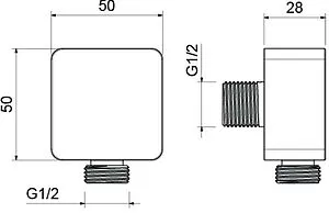 Шланговое подключение Aquatek хром AQ2459CR Шланговое подключение Aquatek хром AQ2459CR, 2