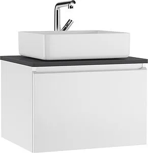 Тумба-умывальник подвесной Домино Senator 60 белый/графит DS4304T+641945 Тумба-умывальник подвесной Домино Senator 60 белый/графит DS4304T+641945, 1