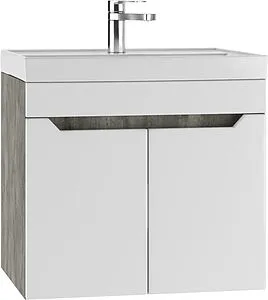 Тумба-умывальник подвесной Айсберг Мечта 60 белый/бетон DM2335T+4607152361674 Тумба-умывальник подвесной Айсберг Мечта 60 белый/бетон DM2335T+4607152361674, 1