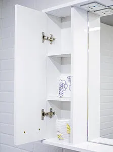 Шкаф-зеркало Домино Cube 75 L белый DC5008HZ Шкаф-зеркало Домино Cube 75 L белый DC5008HZ, 5