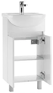 Тумба-умывальник напольный Айсберг Норма 45 белый DA1656T+4620008192741 Тумба-умывальник напольный Айсберг Норма 45 белый DA1656T+4620008192741, 4