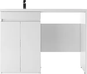 Тумба-умывальник напольная над стиральной машиной Айсберг Норма 120 белый DA1659T+ Тумба-умывальник напольная над стиральной машиной Айсберг Норма 120 белый DA1659T+, 4