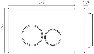 Клавиша смыва для унитаза CTESI Round BK0202121 белый глянцевый Клавиша смыва для унитаза CTESI Round BK0202121 белый глянцевый, 2