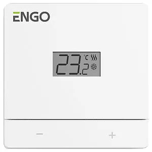 Проводной комнатный терморегулятор 230В ENGO белый EASY-230W Проводной комнатный терморегулятор 230В ENGO белый EASY-230W, 1