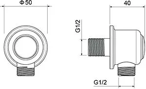 Шланговое подключение Aquatek Классик золото AQ2461PG Шланговое подключение Aquatek Классик золото AQ2461PG, 2